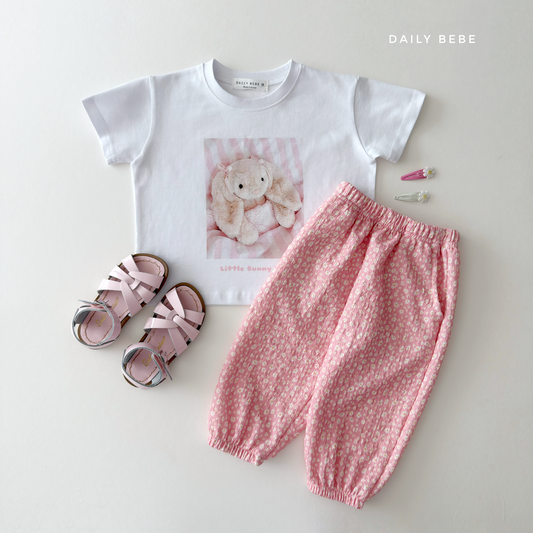 (Pre-order) Daily Bebe Summer - Kids' Little Friends Photo T-Shirt 리틀 프렌즈티 (2 Colors)