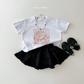 (Pre-order) Daily Bebe Summer - Kids' Little Friends Photo T-Shirt 리틀 프렌즈티 (2 Colors)