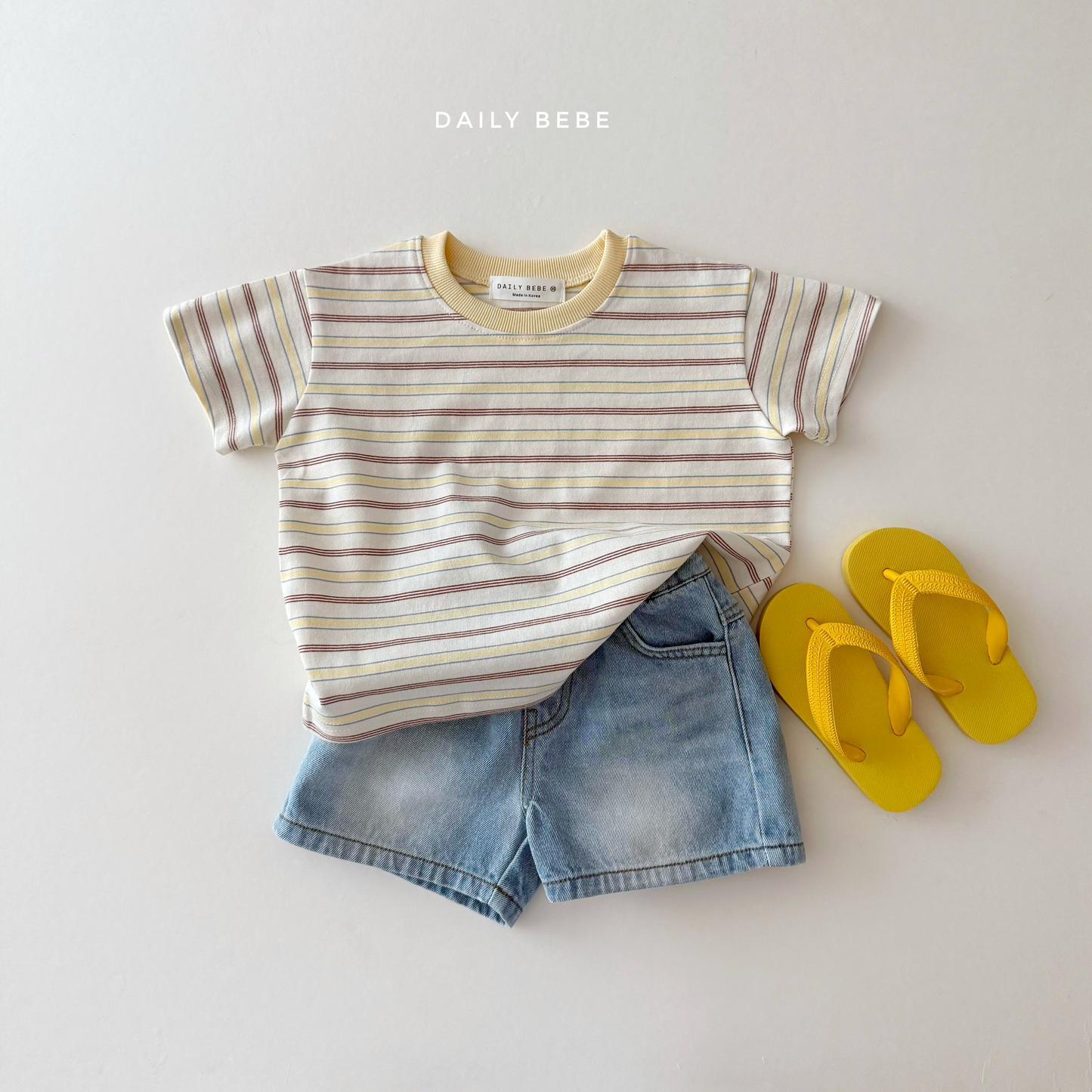 (Pre-order) Daily Bebe Summer - Kids' Day Stripe T-Shirt 데이 단가라티 (3 Colors)