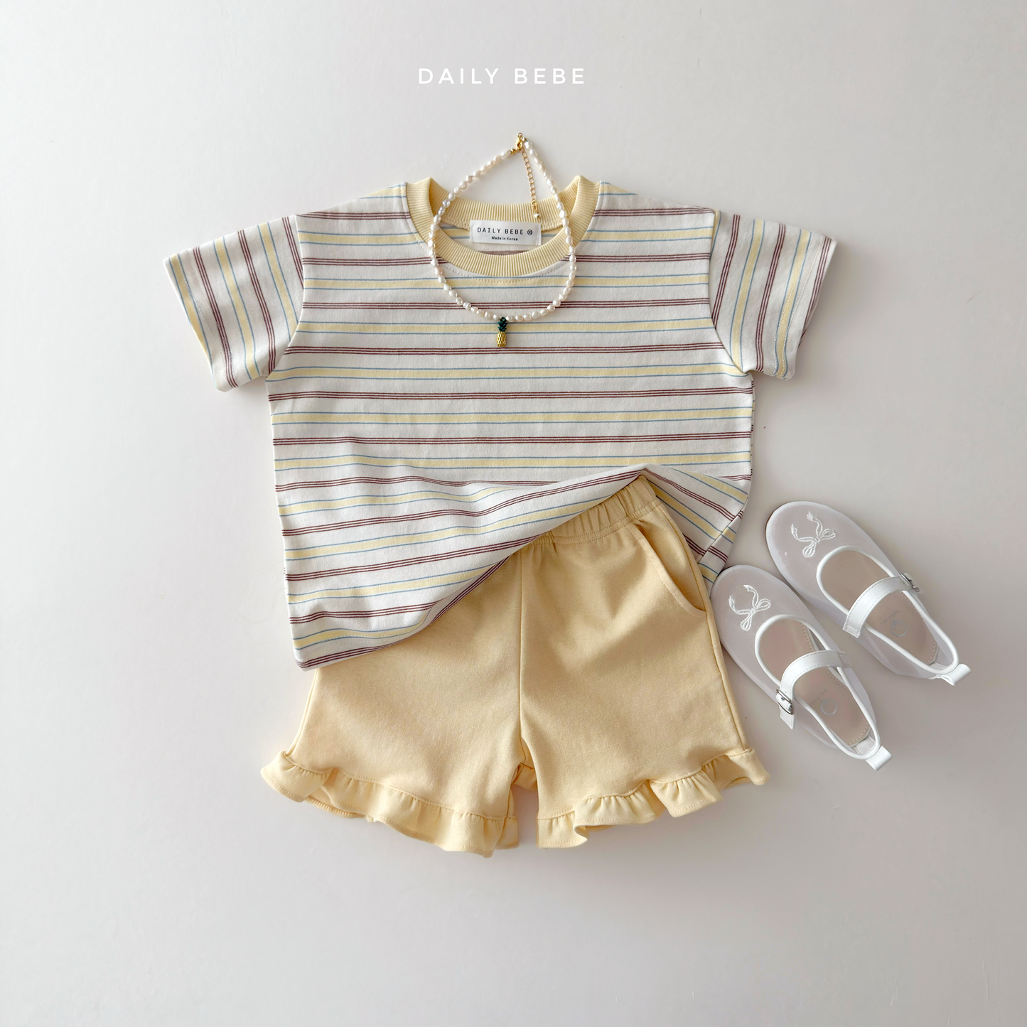 (Pre-order) Daily Bebe Summer - Kids' Day Stripe T-Shirt 데이 단가라티 (3 Colors)