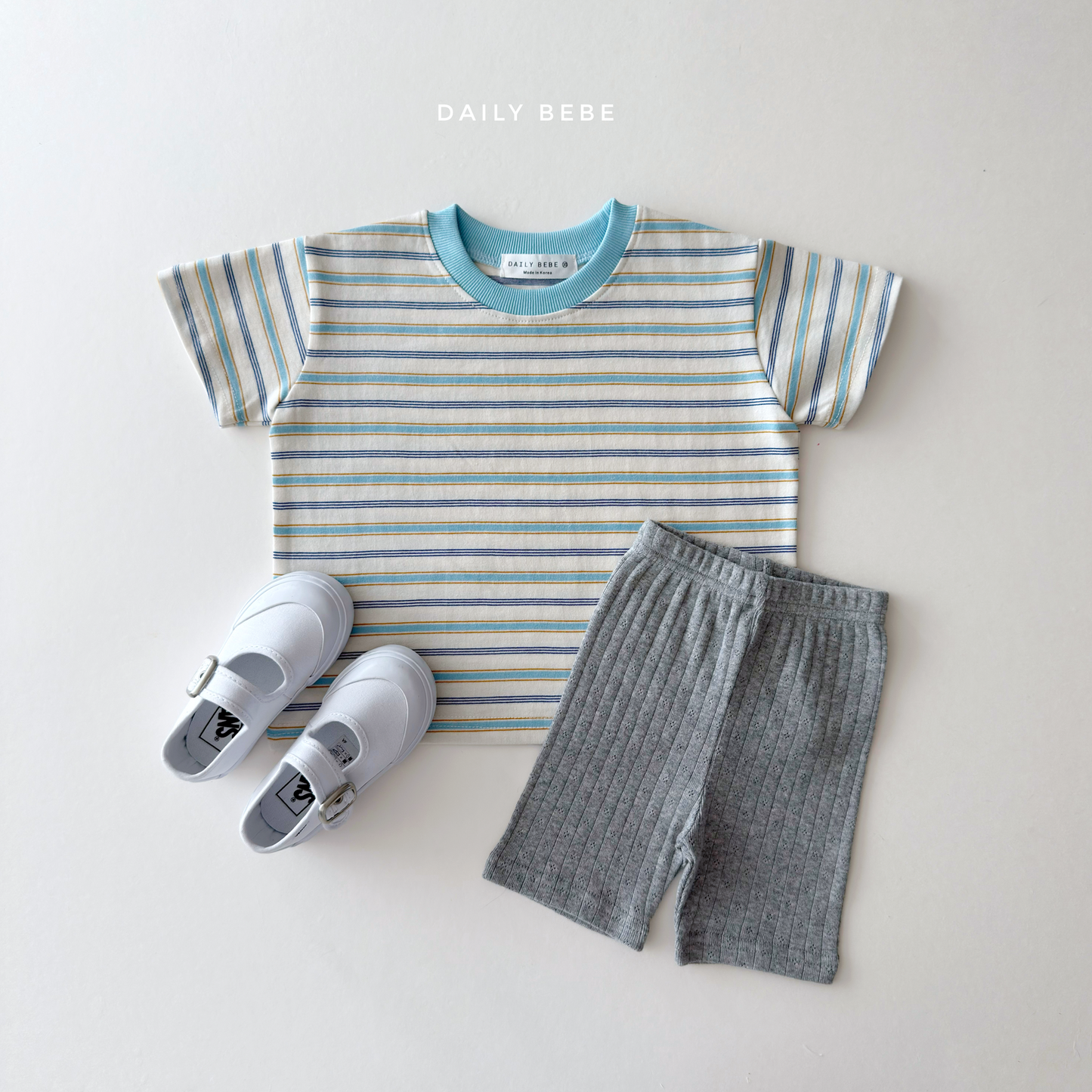 (Pre-order) Daily Bebe Summer - Kids' Day Stripe T-Shirt 데이 단가라티 (3 Colors)