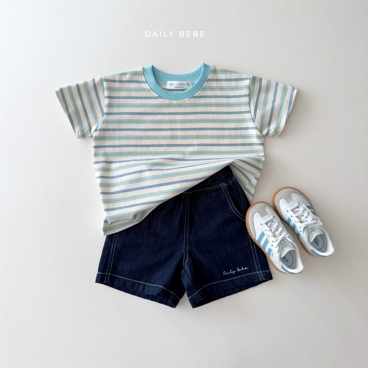 (Pre-order) Daily Bebe Summer - Kids' Day Stripe T-Shirt 데이 단가라티 (3 Colors)
