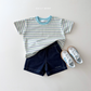 (Pre-order) Daily Bebe Summer - Kids' Day Stripe T-Shirt 데이 단가라티 (3 Colors)