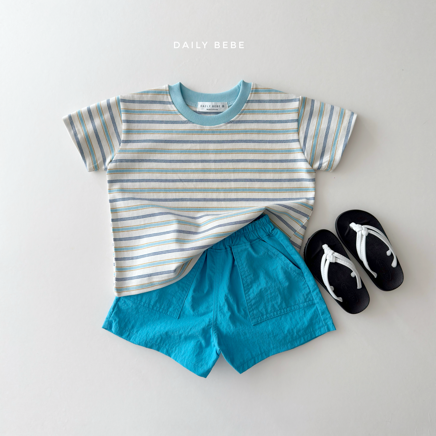 (Pre-order) Daily Bebe Summer - Kids' Day Stripe T-Shirt 데이 단가라티 (3 Colors)