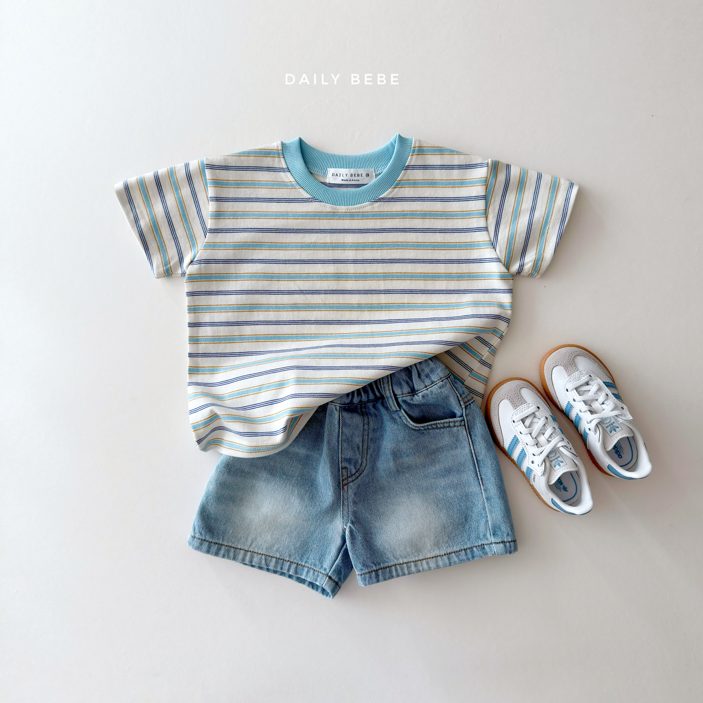 (Pre-order) Daily Bebe Summer - Kids' Day Stripe T-Shirt 데이 단가라티 (3 Colors)