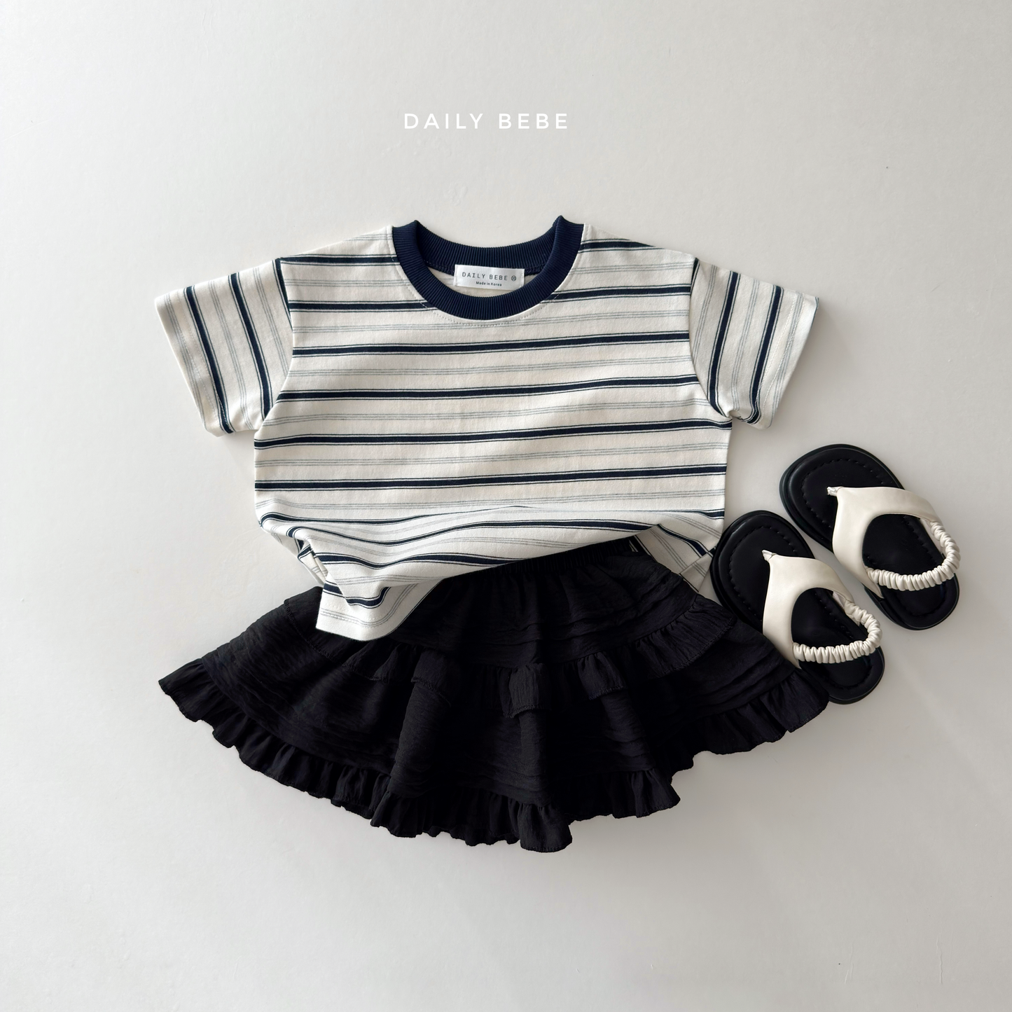 (Pre-order) Daily Bebe Summer - Kids' Day Stripe T-Shirt 데이 단가라티 (3 Colors)