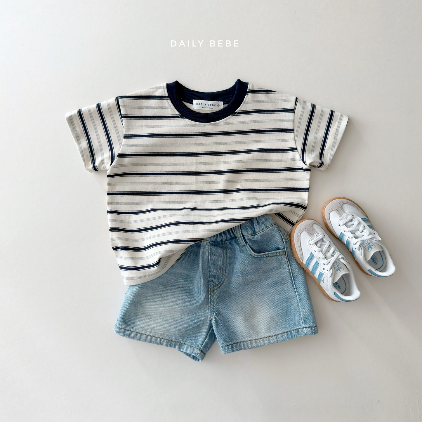 (Pre-order) Daily Bebe Summer - Kids' Day Stripe T-Shirt 데이 단가라티 (3 Colors)