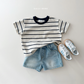 (Pre-order) Daily Bebe Summer - Kids' Day Stripe T-Shirt 데이 단가라티 (3 Colors)