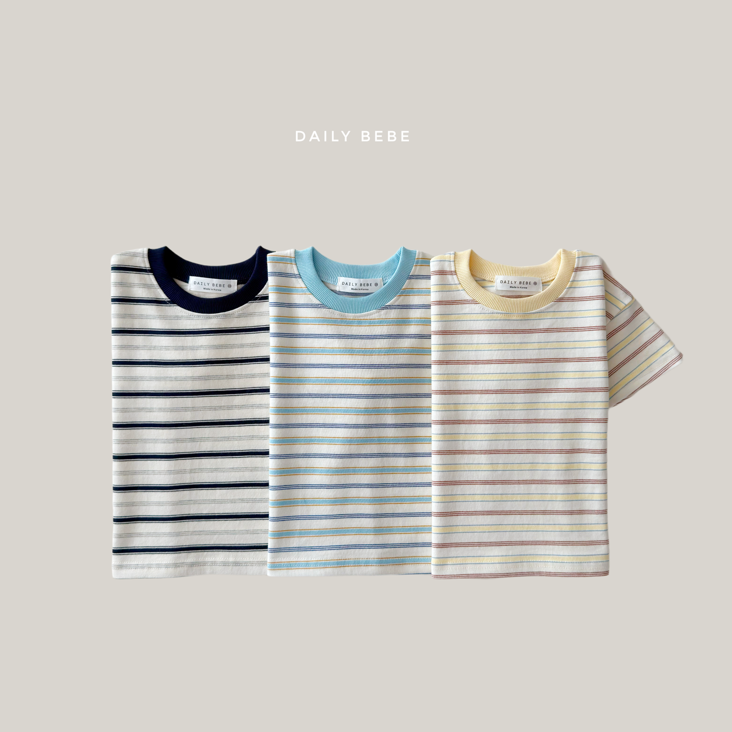 (Pre-order) Daily Bebe Summer - Kids' Day Stripe T-Shirt 데이 단가라티 (3 Colors)