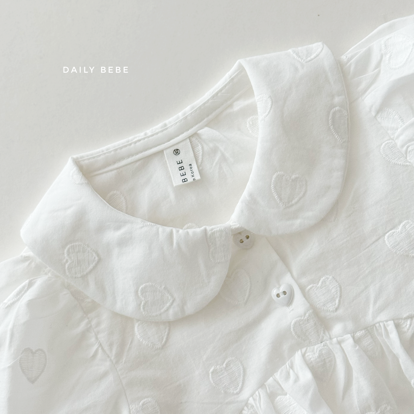 (Pre-order) Daily Bebe Summer - Kids' Heart Puff Blouse 하트 블랑 (2 Colors)