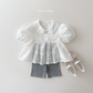 (Pre-order) Daily Bebe Summer - Kids' Heart Puff Blouse 하트 블랑 (2 Colors)