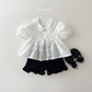 (Pre-order) Daily Bebe Summer - Kids' Heart Puff Blouse 하트 블랑 (2 Colors)