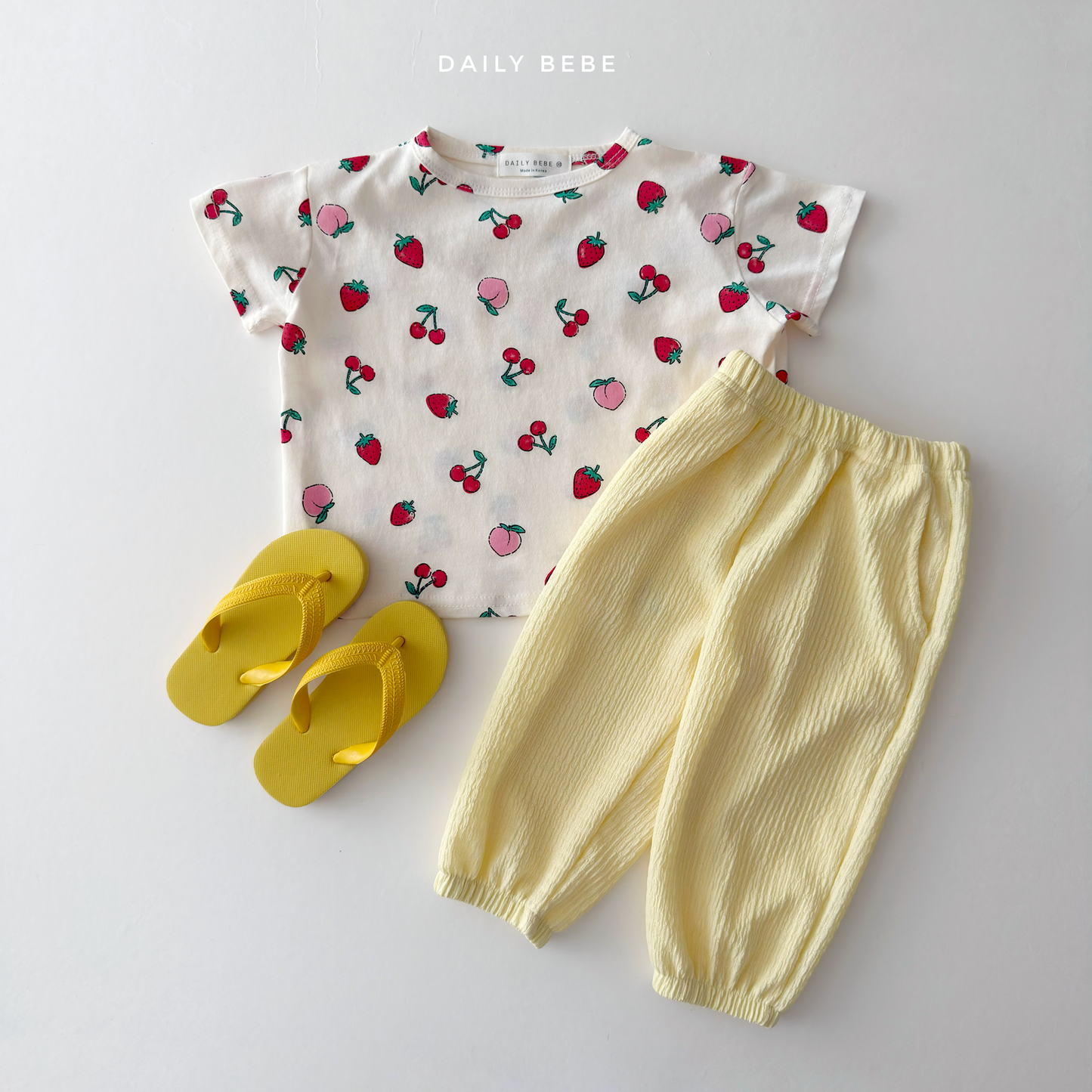 (Pre-order) Daily Bebe Summer - Kids'  Pattern Daily T-Shirt 패턴 반팔티 (4 Colors)