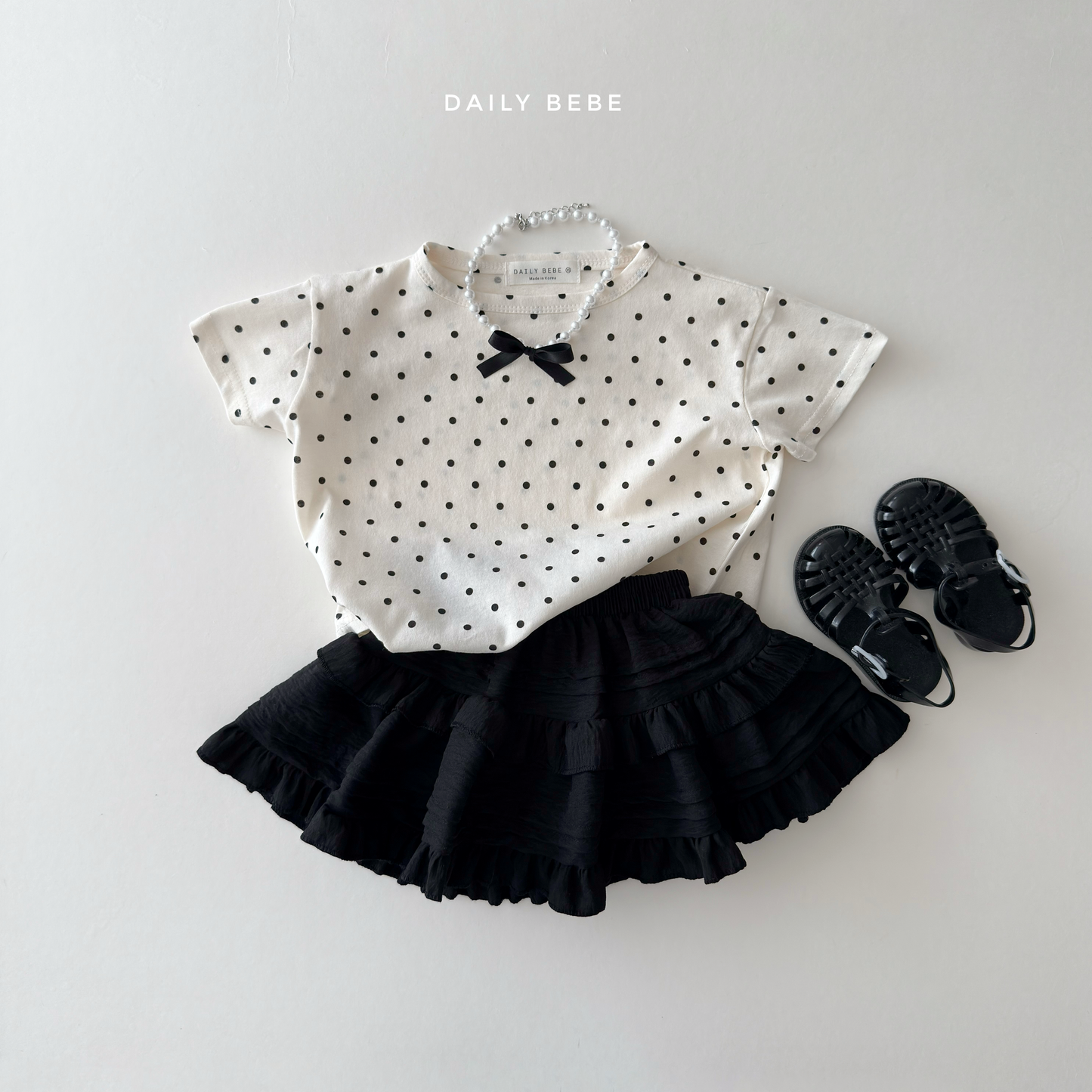 (Pre-order) Daily Bebe Summer - Kids'  Pattern Daily T-Shirt 패턴 반팔티 (4 Colors)