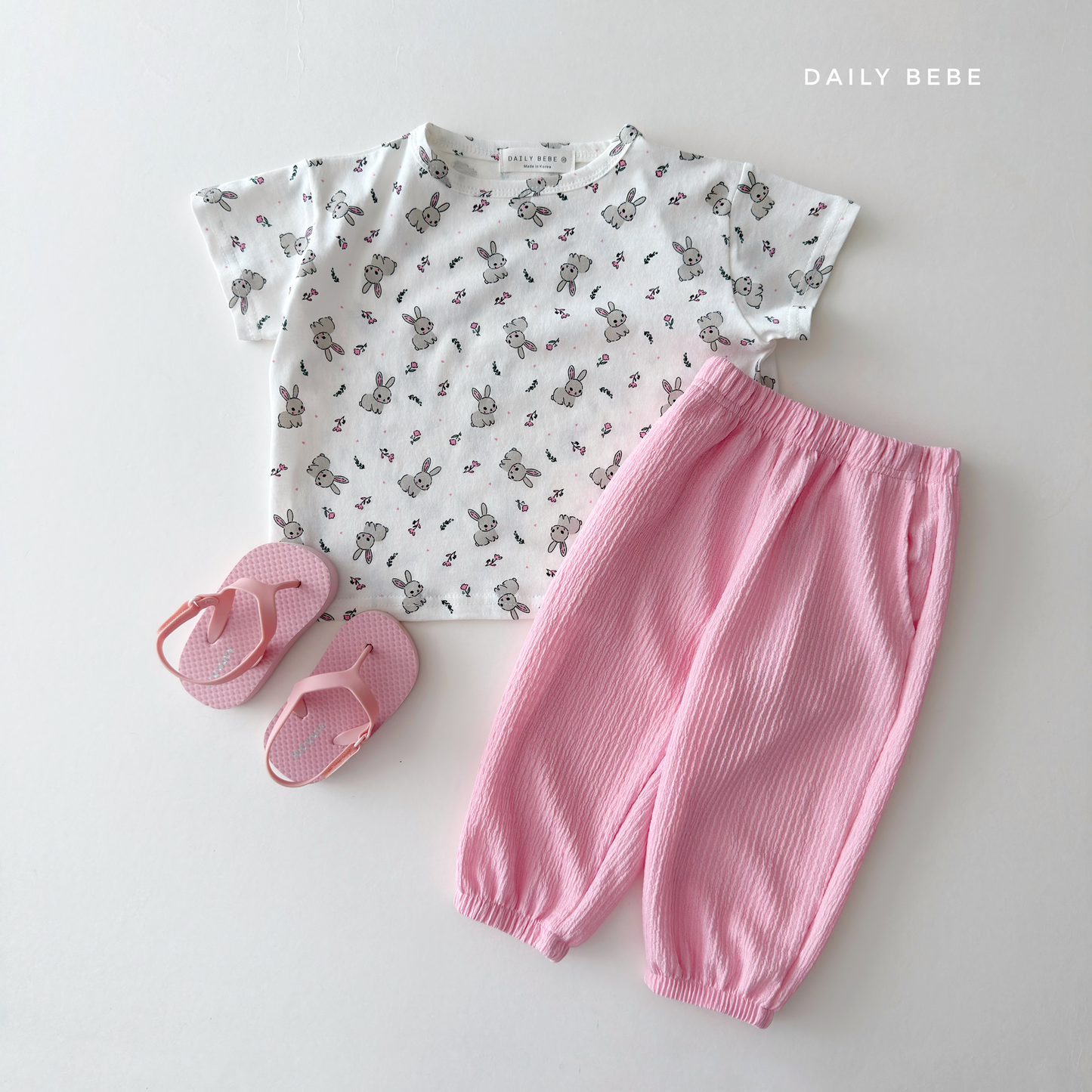 (Pre-order) Daily Bebe Summer - Kids'  Pattern Daily T-Shirt 패턴 반팔티 (4 Colors)