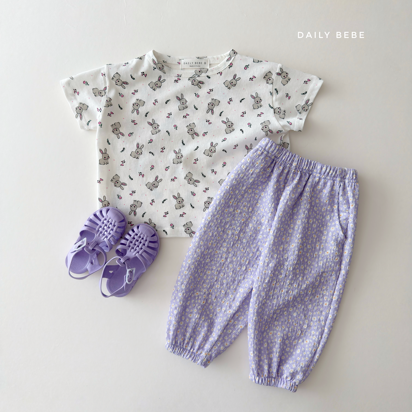 (Pre-order) Daily Bebe Summer - Kids'  Pattern Daily T-Shirt 패턴 반팔티 (4 Colors)