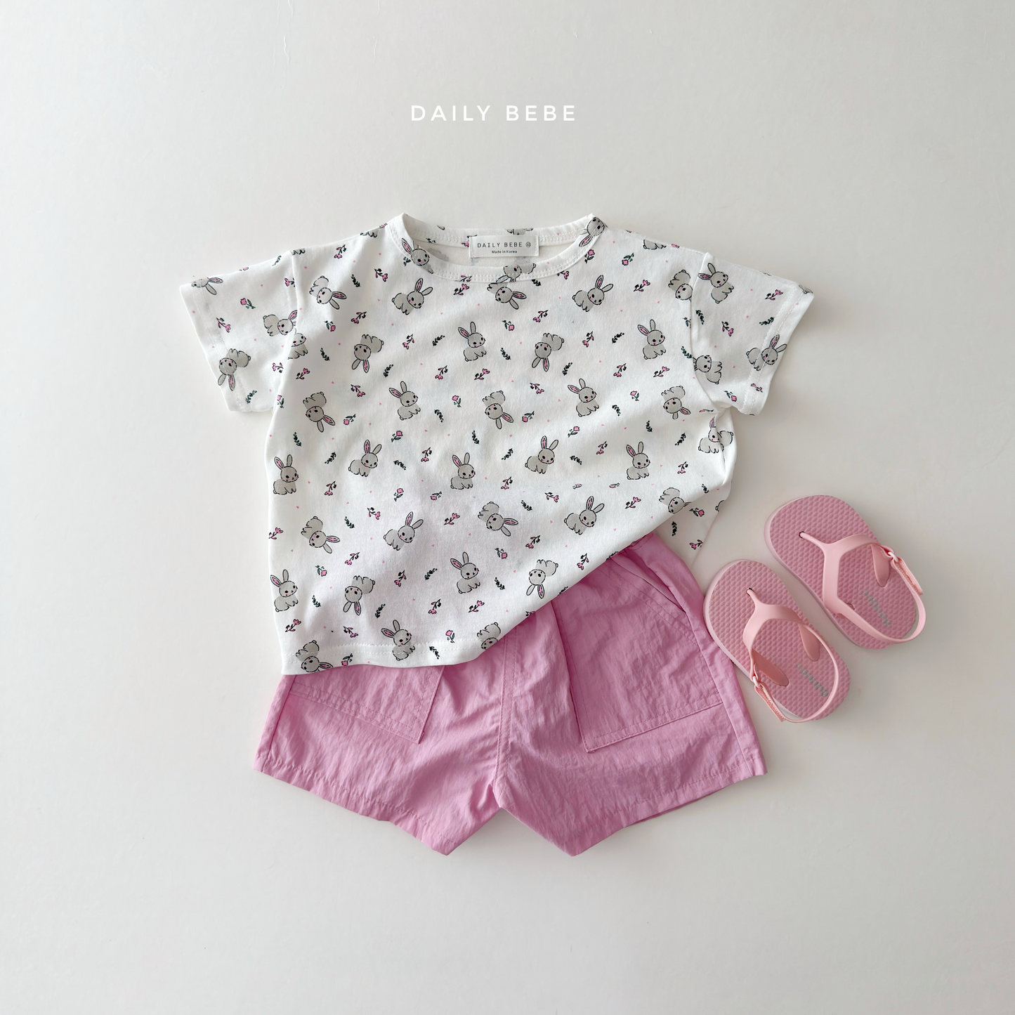 (Pre-order) Daily Bebe Summer - Kids'  Pattern Daily T-Shirt 패턴 반팔티 (4 Colors)