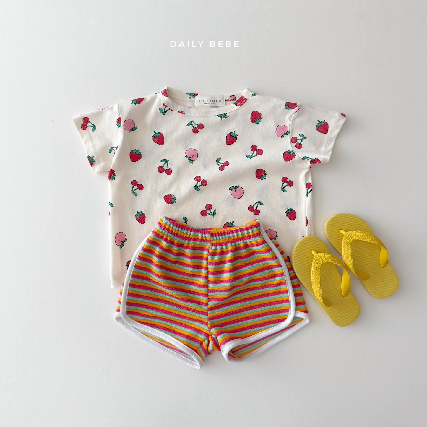(Pre-order) Daily Bebe Summer - Kids'  Pattern Daily T-Shirt 패턴 반팔티 (4 Colors)