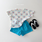 (Pre-order) Daily Bebe Summer - Kids'  Pattern Daily T-Shirt 패턴 반팔티 (4 Colors)