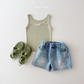 (Pre-order) Daily Bebe Summer - Kids' Soft Ribbed Tank Top 소프트 나시 (4 Colors)