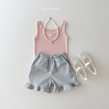 (Pre-order) Daily Bebe Summer - Kids' Soft Ribbed Tank Top 소프트 나시 (4 Colors)
