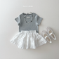 (Pre-order) Daily Bebe Summer - Kids' Cozy Striped Slim-Fit Tee 코지 단가라티 (4 Colors)