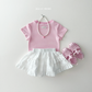 (Pre-order) Daily Bebe Summer - Kids' Cozy Striped Slim-Fit Tee 코지 단가라티 (4 Colors)