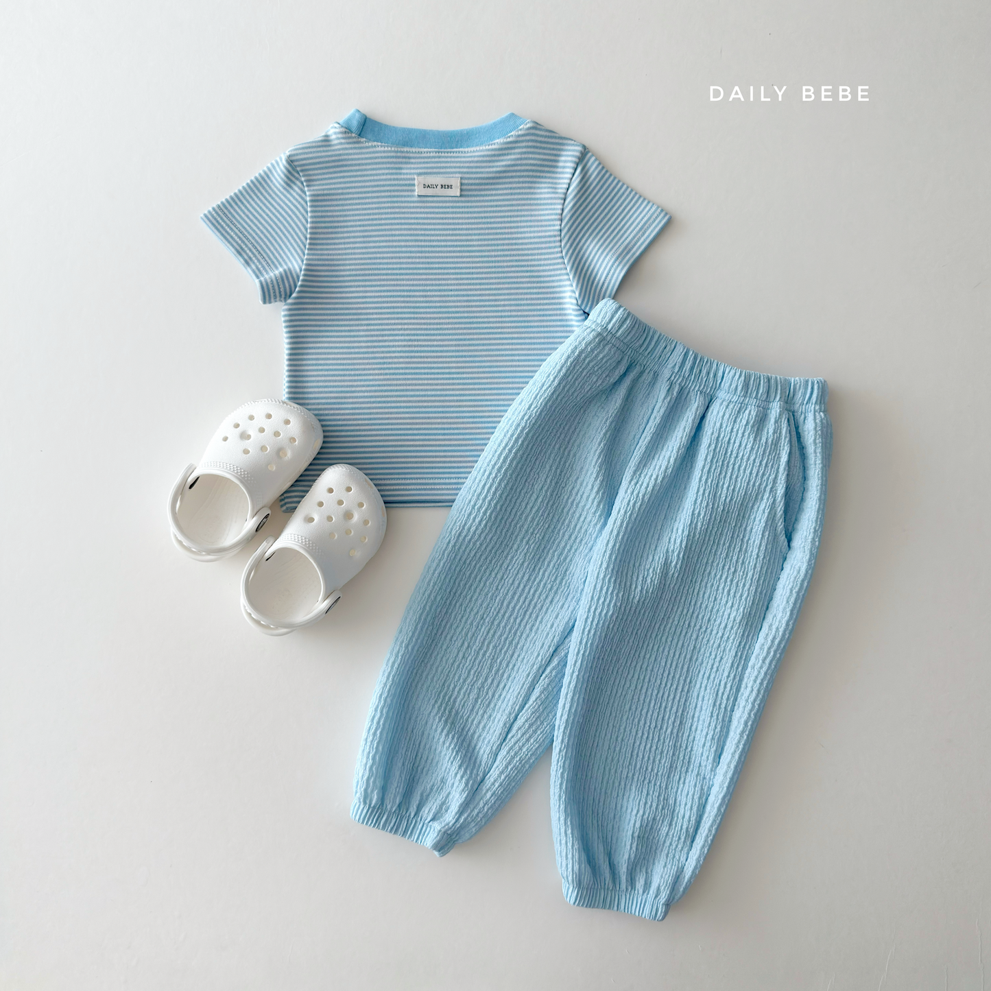 (Pre-order) Daily Bebe Summer - Kids' Cozy Striped Slim-Fit Tee 코지 단가라티 (4 Colors)