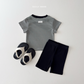 (Pre-order) Daily Bebe Summer - Kids' Cozy Striped Slim-Fit Tee 코지 단가라티 (4 Colors)