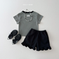 (Pre-order) Daily Bebe Summer - Kids' Cozy Striped Slim-Fit Tee 코지 단가라티 (4 Colors)