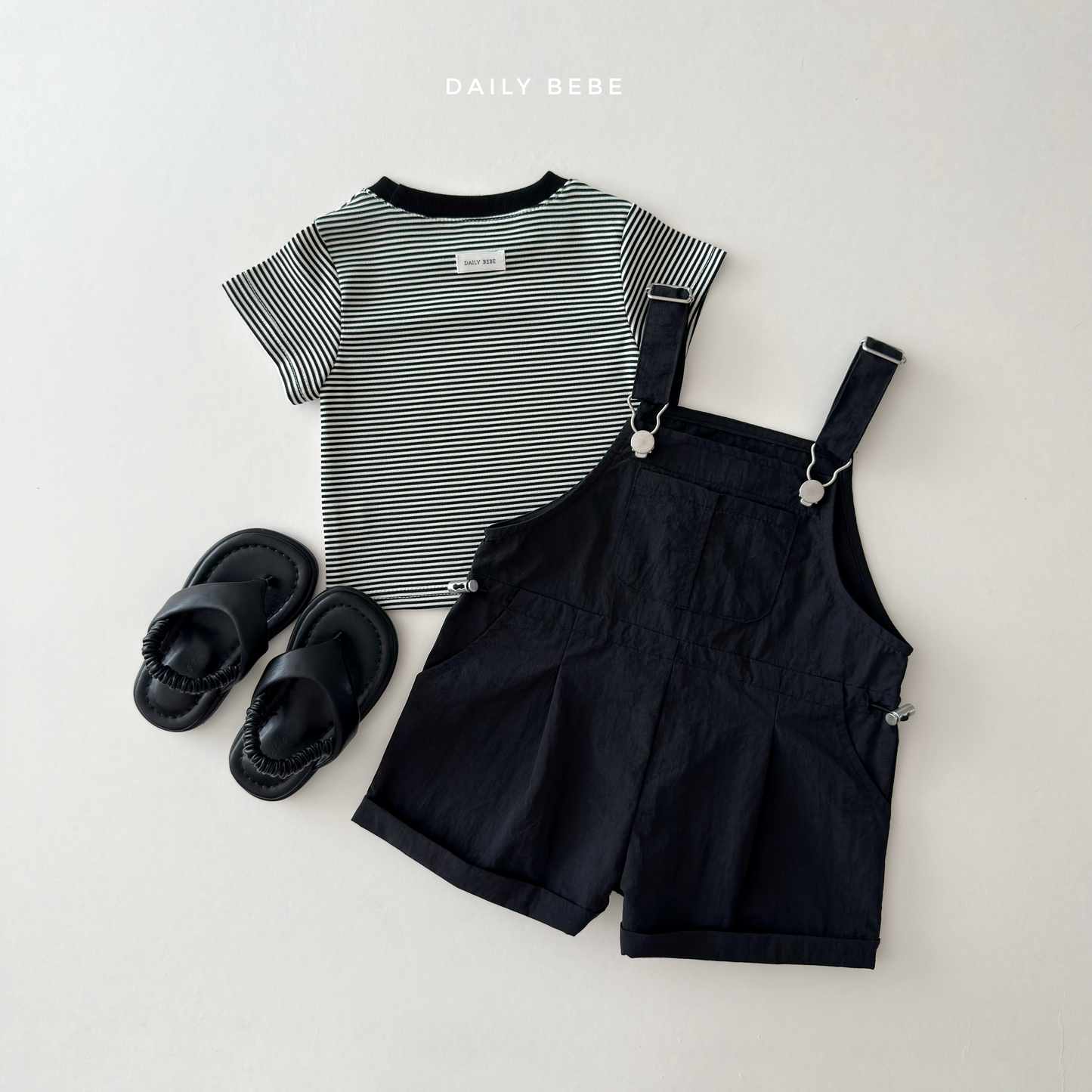 (Pre-order) Daily Bebe Summer - Kids' Cozy Striped Slim-Fit Tee 코지 단가라티 (4 Colors)