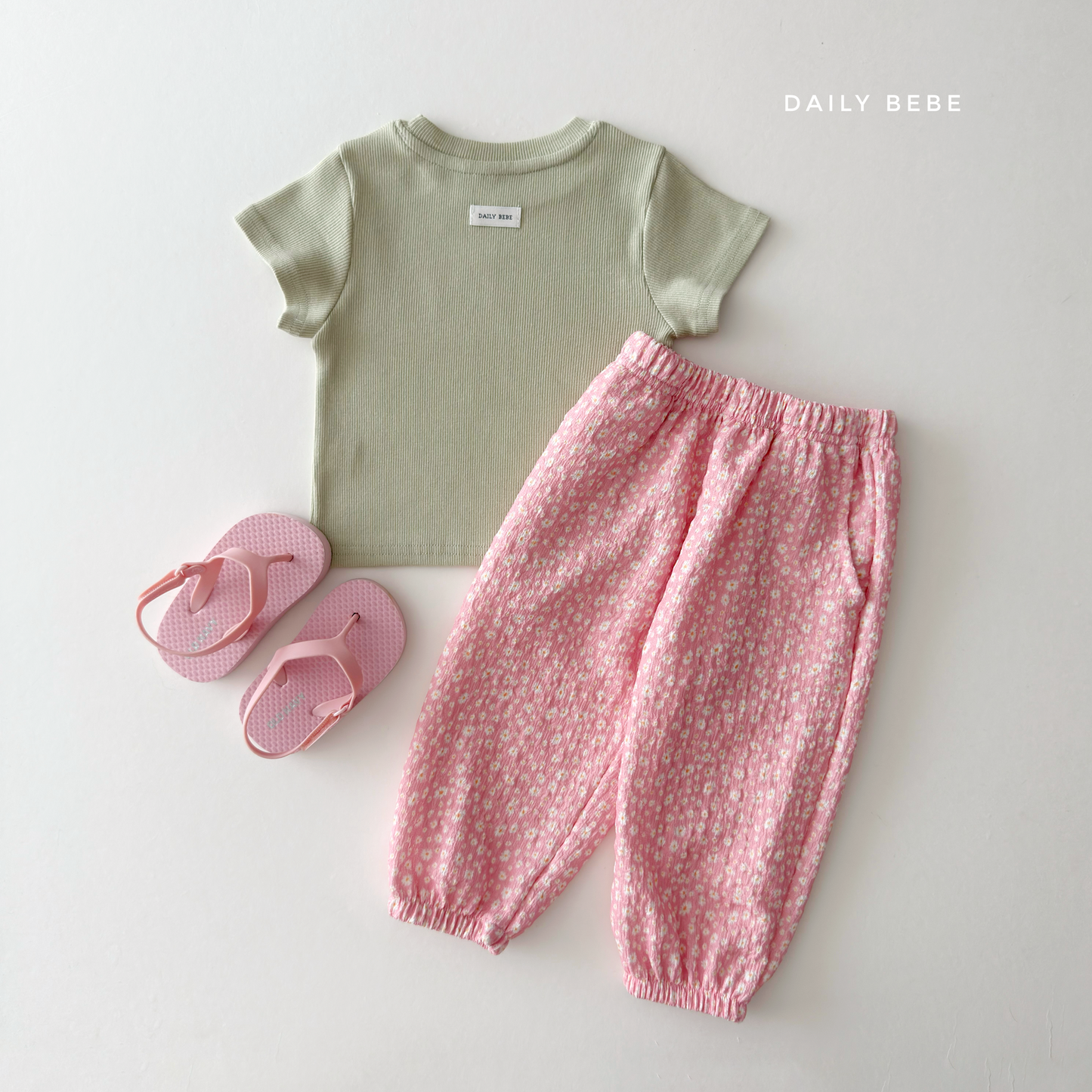 (Pre-order) Daily Bebe Summer - Kids' Daily Slim-Fit T-Shirt 데일리 반팔티 (5 Colors)