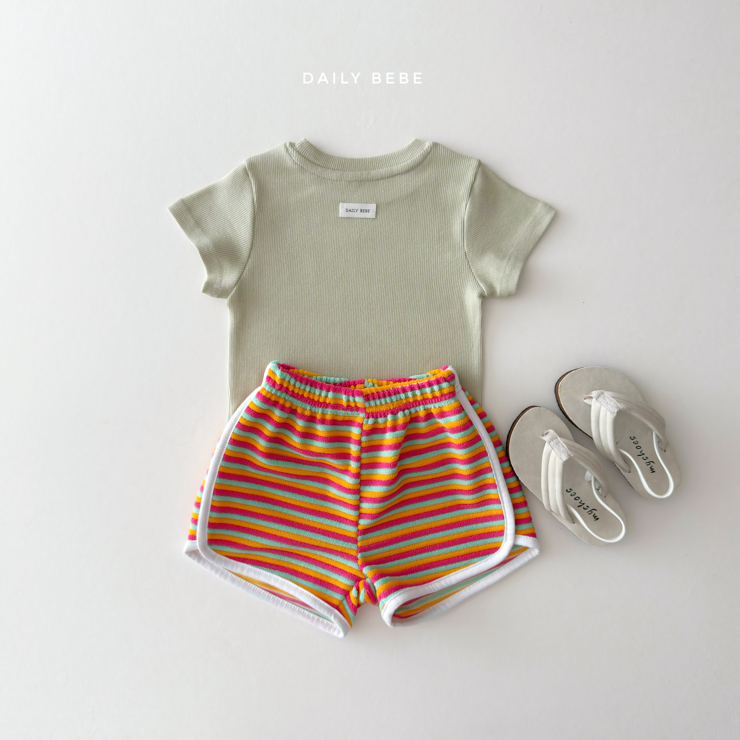 (Pre-order) Daily Bebe Summer - Kids' Daily Slim-Fit T-Shirt 데일리 반팔티 (5 Colors)