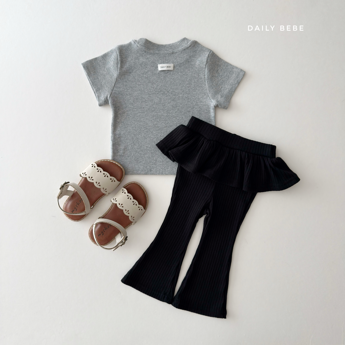 (Pre-order) Daily Bebe Summer - Kids' Daily Slim-Fit T-Shirt 데일리 반팔티 (5 Colors)