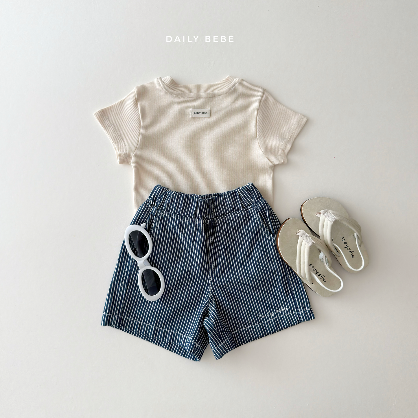 (Pre-order) Daily Bebe Summer - Kids' Daily Slim-Fit T-Shirt 데일리 반팔티 (5 Colors)