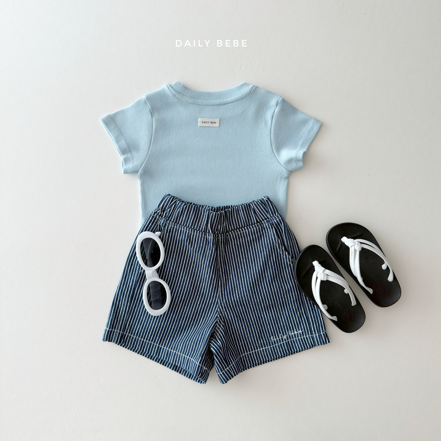 (Pre-order) Daily Bebe Summer - Kids' Daily Slim-Fit T-Shirt 데일리 반팔티 (5 Colors)