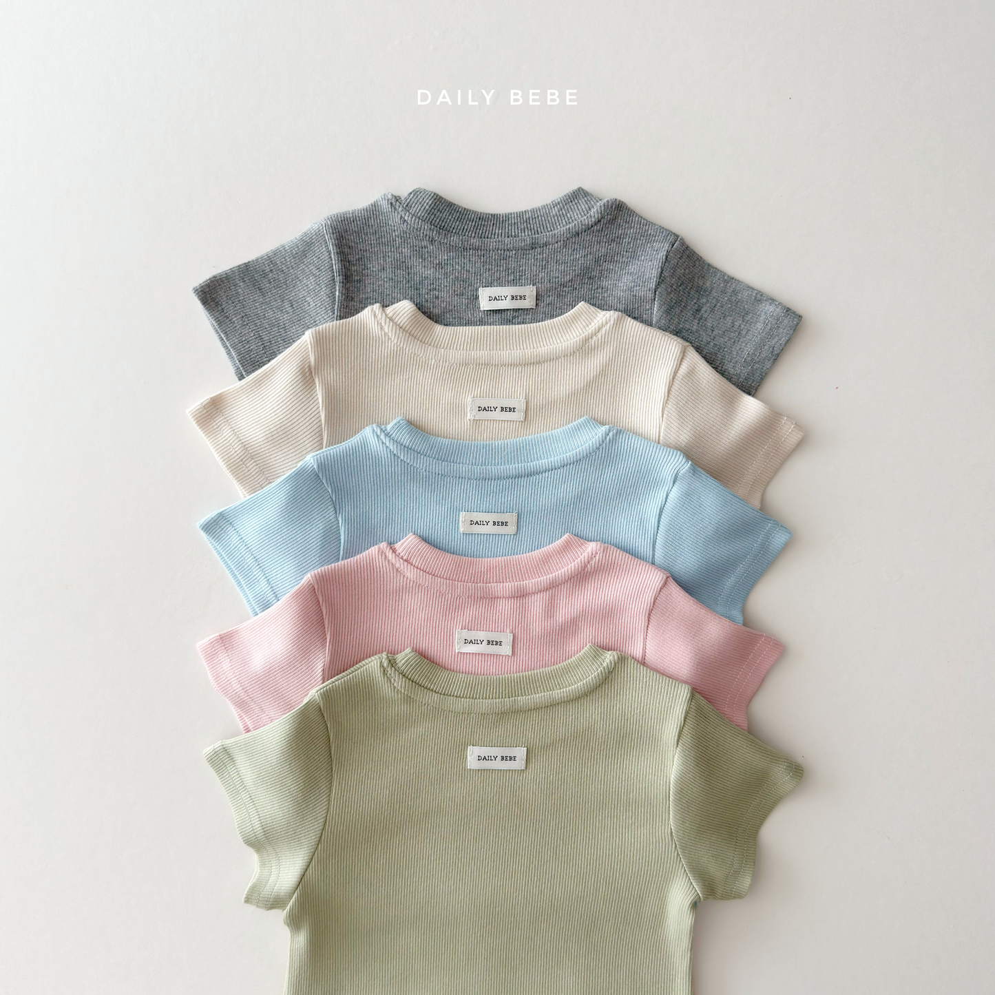 (Pre-order) Daily Bebe Summer - Kids' Daily Slim-Fit T-Shirt 데일리 반팔티 (5 Colors)