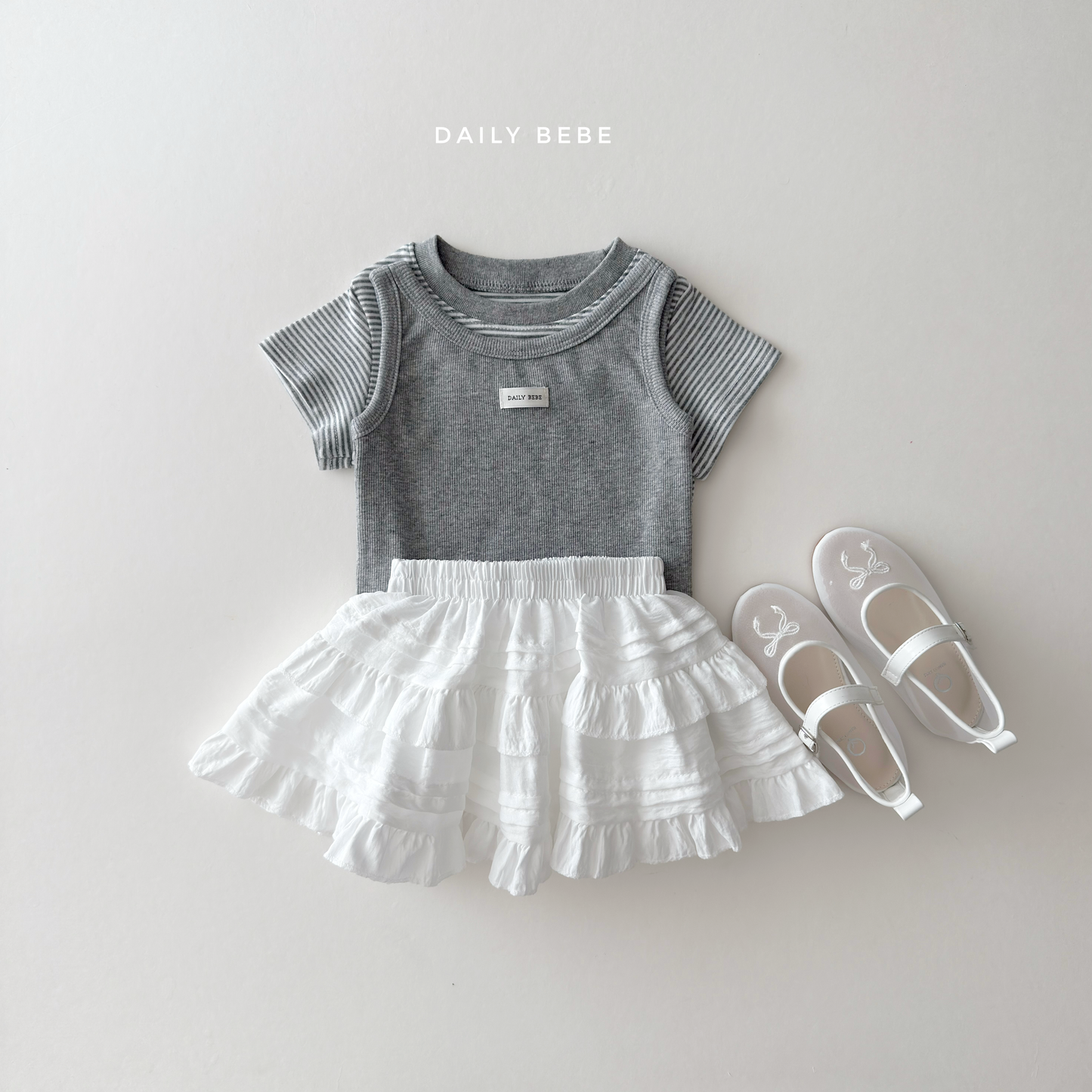 (Pre-order) Daily Bebe Summer - Kids' Soft Ribbed Tank Top 소프트 나시 (4 Colors)