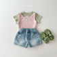 (Pre-order) Daily Bebe Summer - Kids' Soft Ribbed Tank Top 소프트 나시 (4 Colors)