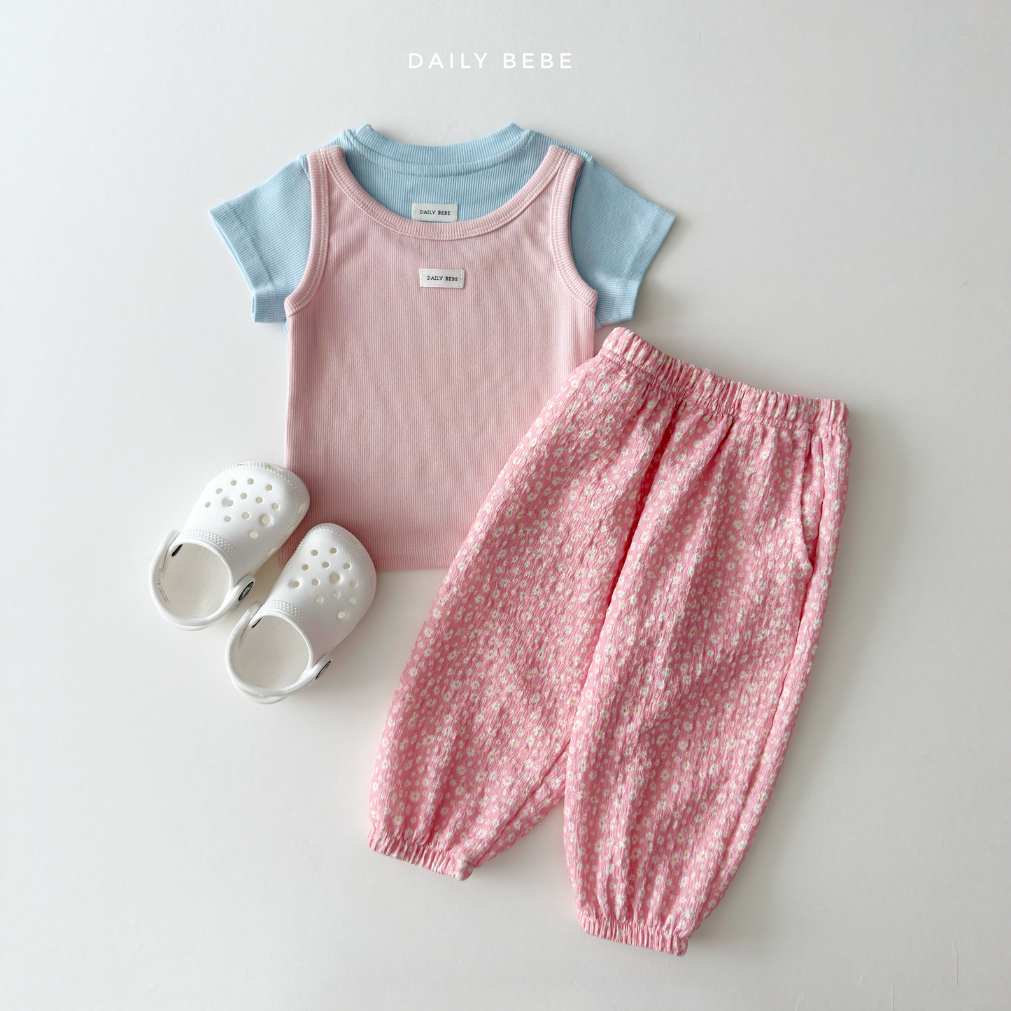 (Pre-order) Daily Bebe Summer - Kids' Daily Slim-Fit T-Shirt 데일리 반팔티 (5 Colors)