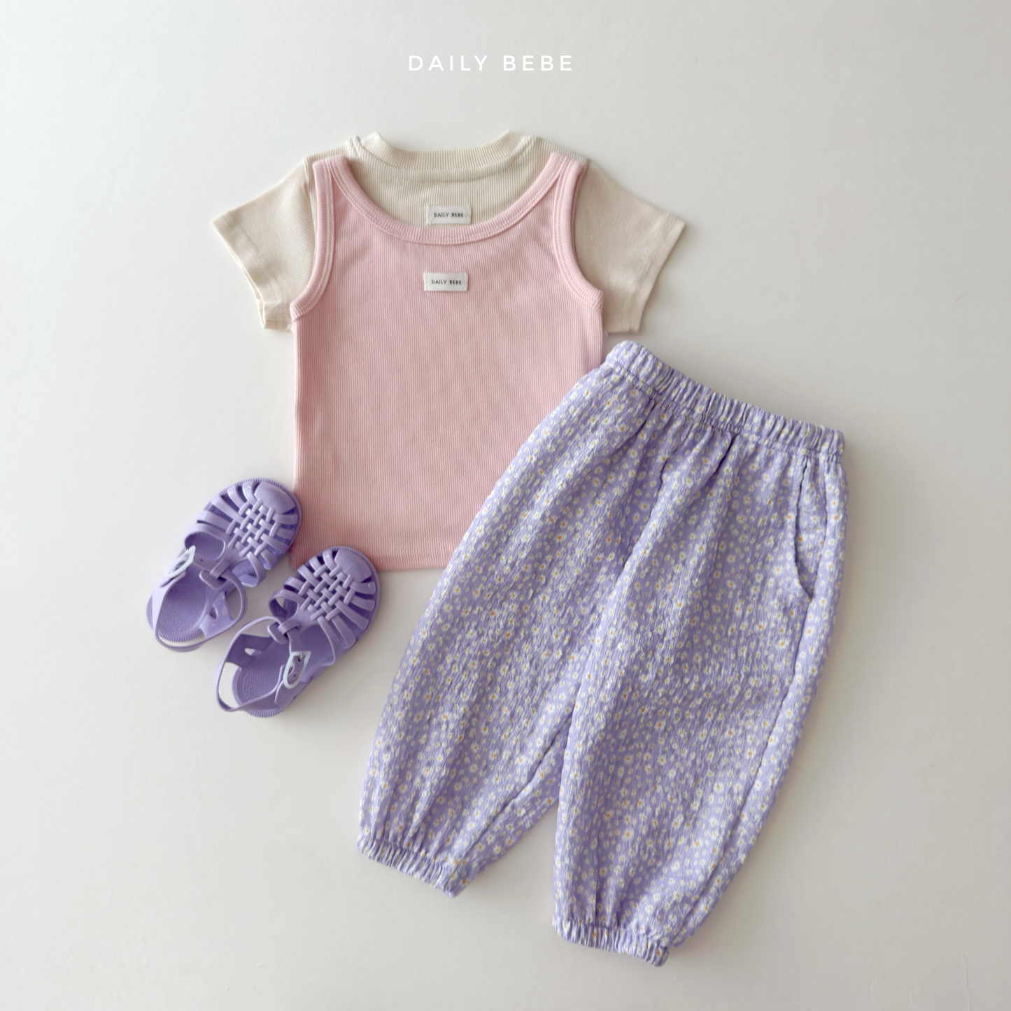 (Pre-order) Daily Bebe Summer - Kids' Daily Slim-Fit T-Shirt 데일리 반팔티 (5 Colors)