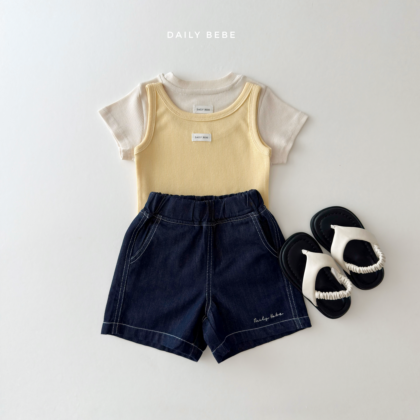 (Pre-order) Daily Bebe Summer - Kids' Daily Slim-Fit T-Shirt 데일리 반팔티 (5 Colors)