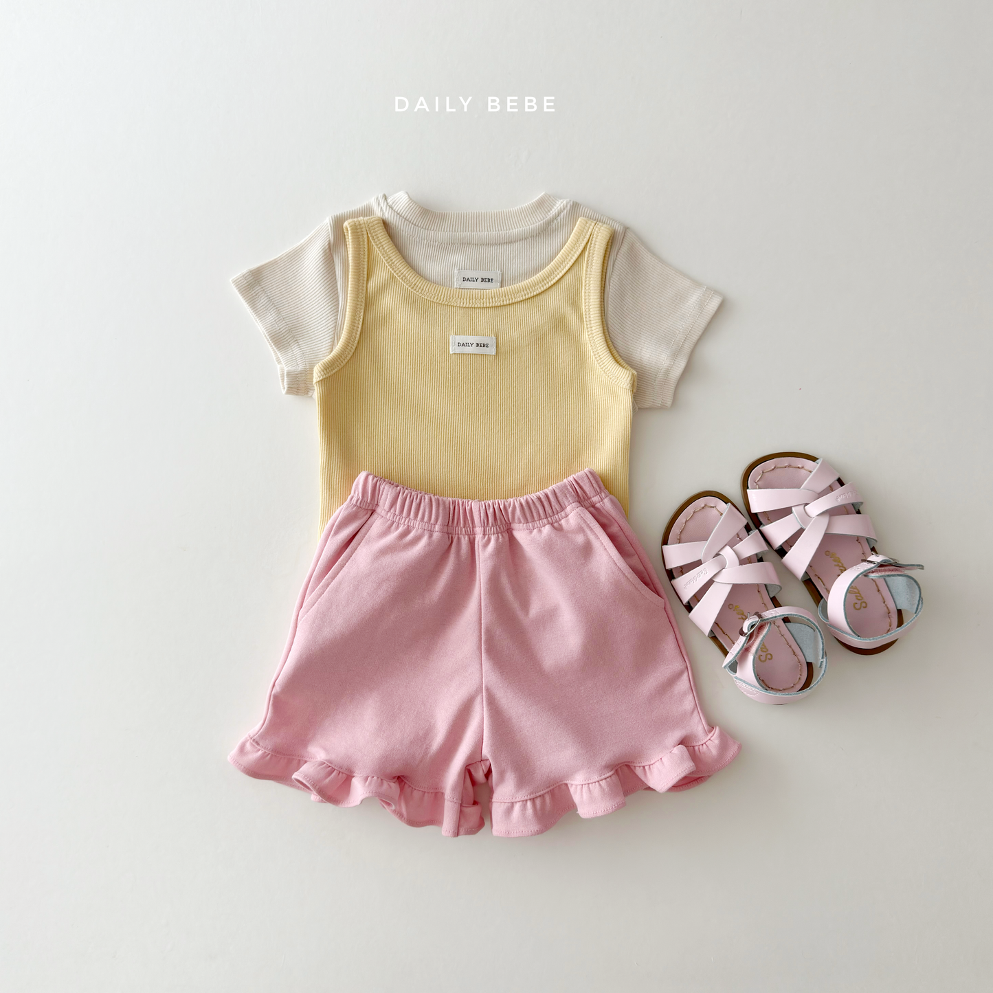 (Pre-order) Daily Bebe Summer - Kids' Daily Slim-Fit T-Shirt 데일리 반팔티 (5 Colors)