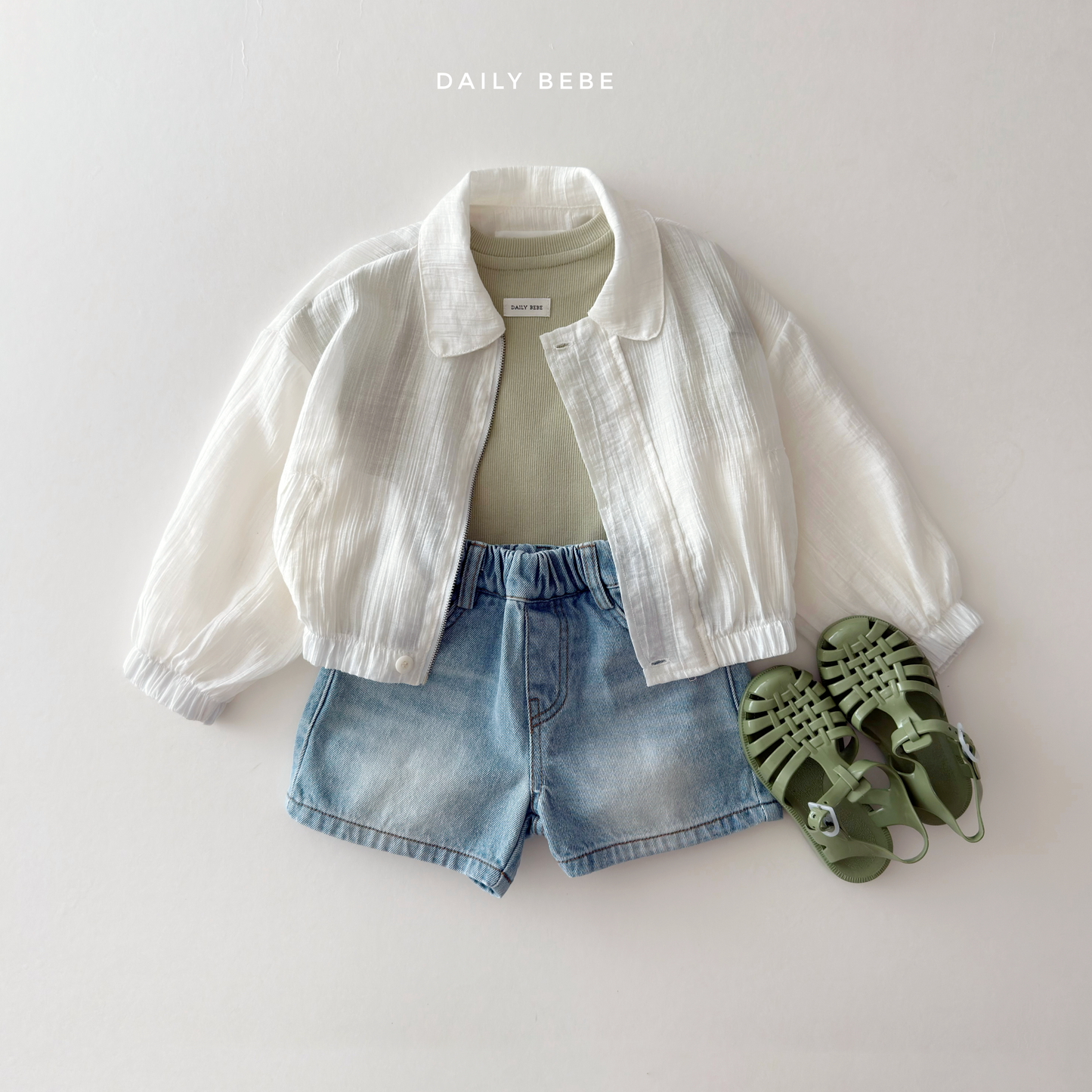 (Pre-order) Daily Bebe Summer - Kids' Daily Slim-Fit T-Shirt 데일리 반팔티 (5 Colors)