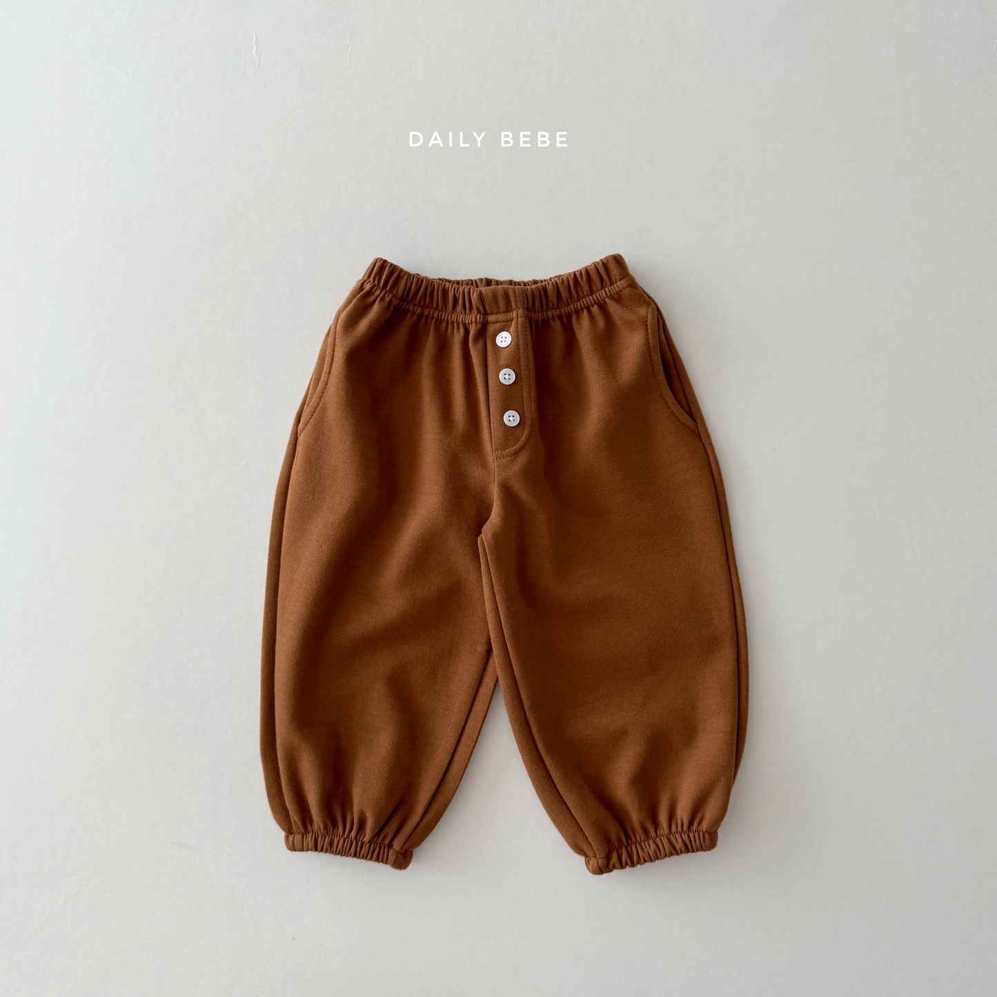 (Pre-order) Daily Bebe Fall - Kids' Button Detail Jogger Pants 단추 조거 팬츠 (7 Colors)