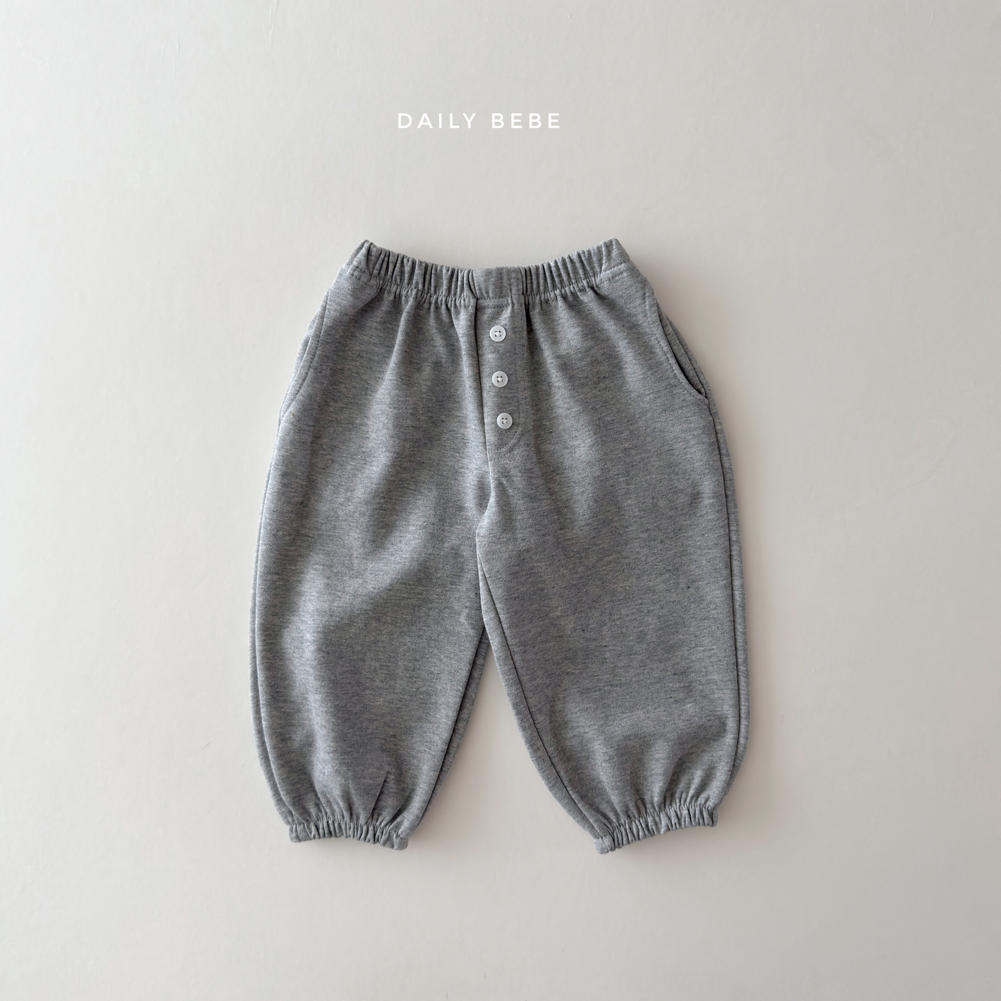 (Pre-order) Daily Bebe Fall - Kids' Button Detail Jogger Pants 단추 조거 팬츠 (7 Colors)