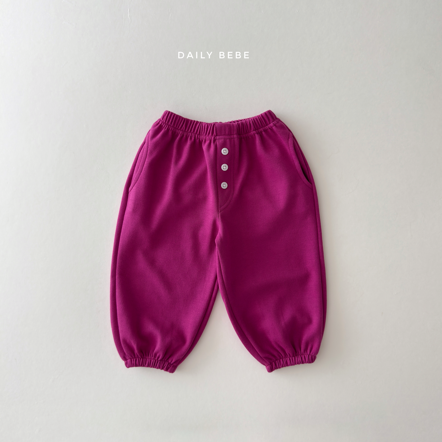 (Pre-order) Daily Bebe Fall - Kids' Button Detail Jogger Pants 단추 조거 팬츠 (7 Colors)