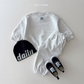 (Pre-order) Daily Bebe Fall - Kids' Cookies & Cream Speckled Top & Bottom Set 쿠앤크세트 (2 Colors)