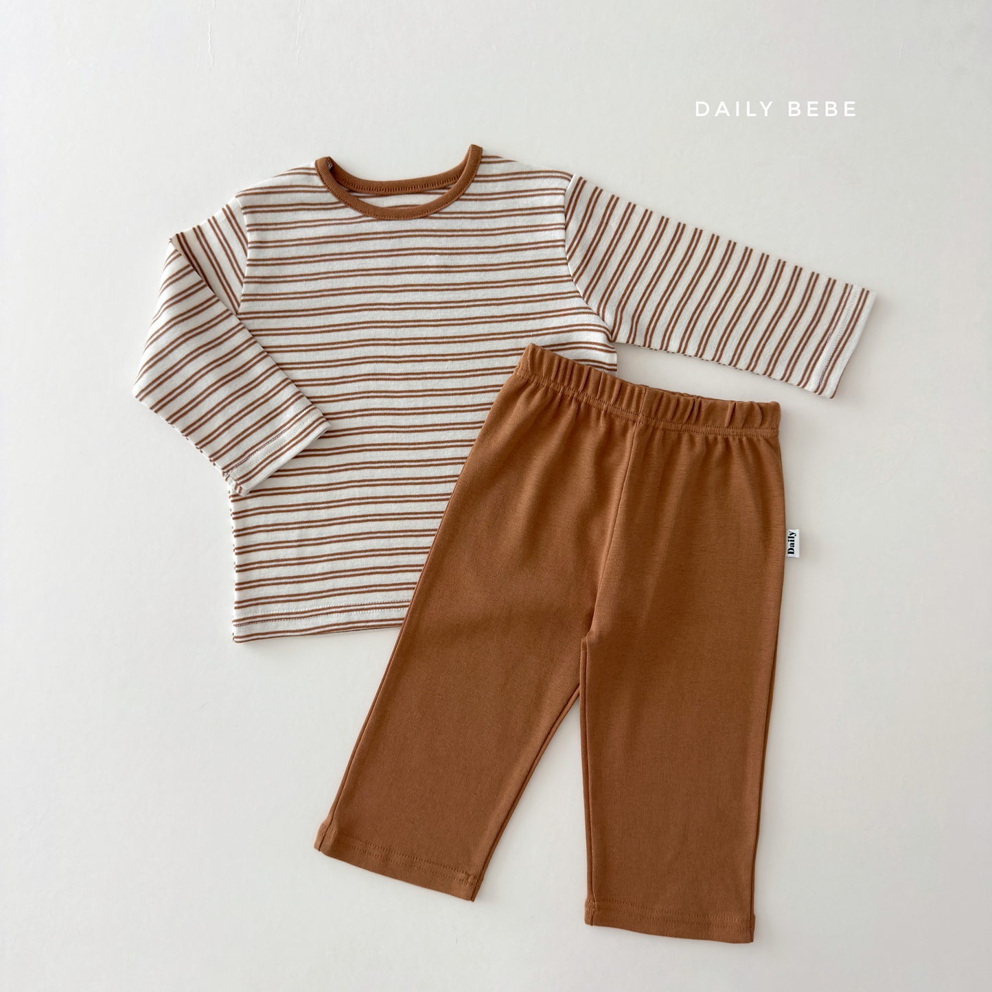 (Pre-order) Daily Bebe Fall - Kids' Striped Pajama Set 코지실내복 (3 Colors)