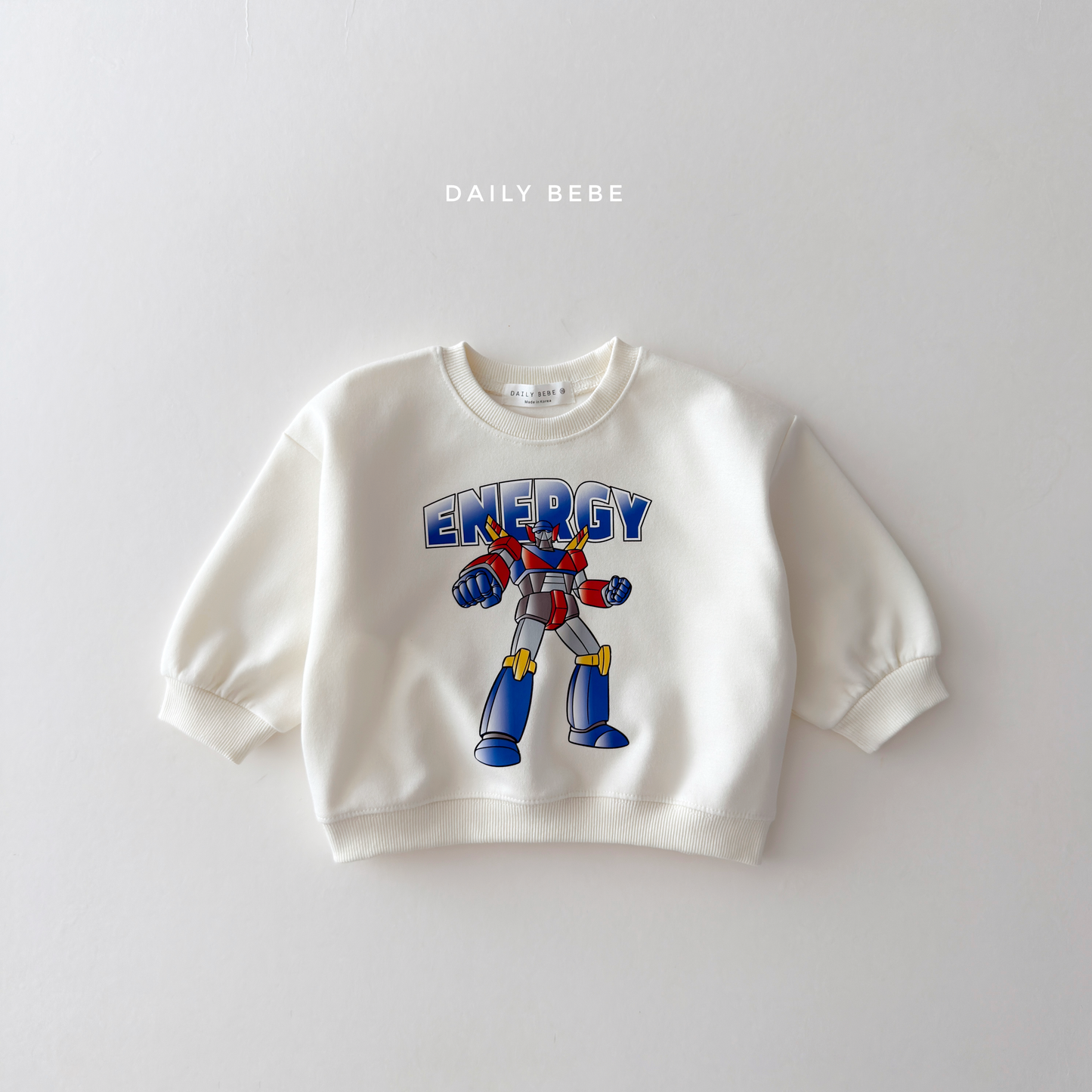(Pre-order) Daily Bebe Fall - Kids' Energy Robot Graphic Sweatshirt 로봇 맨투맨 (2 Colors)